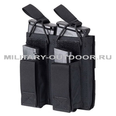 Idogear AK/M & Pistol Double Mag Pouch Black